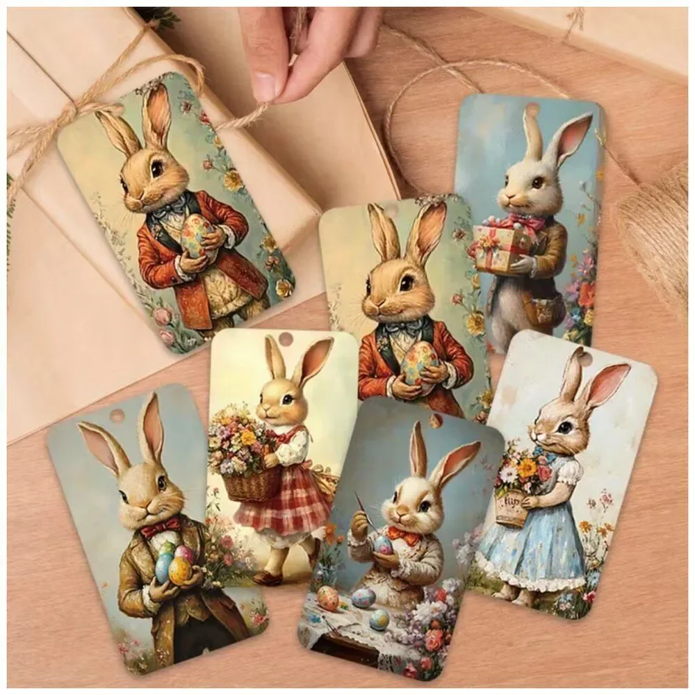40pc Vintage Easter Gift Tags NWT Peter Rabbit Style Craft Twine